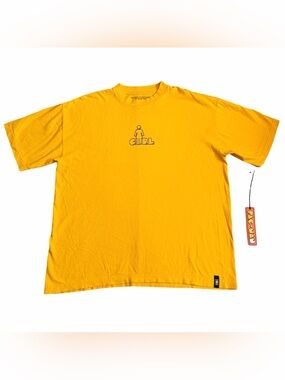 Girl Skateboards x Pacman Men’s T Shirt Sz L Yellow Garment Dye Limited Ed. NEW